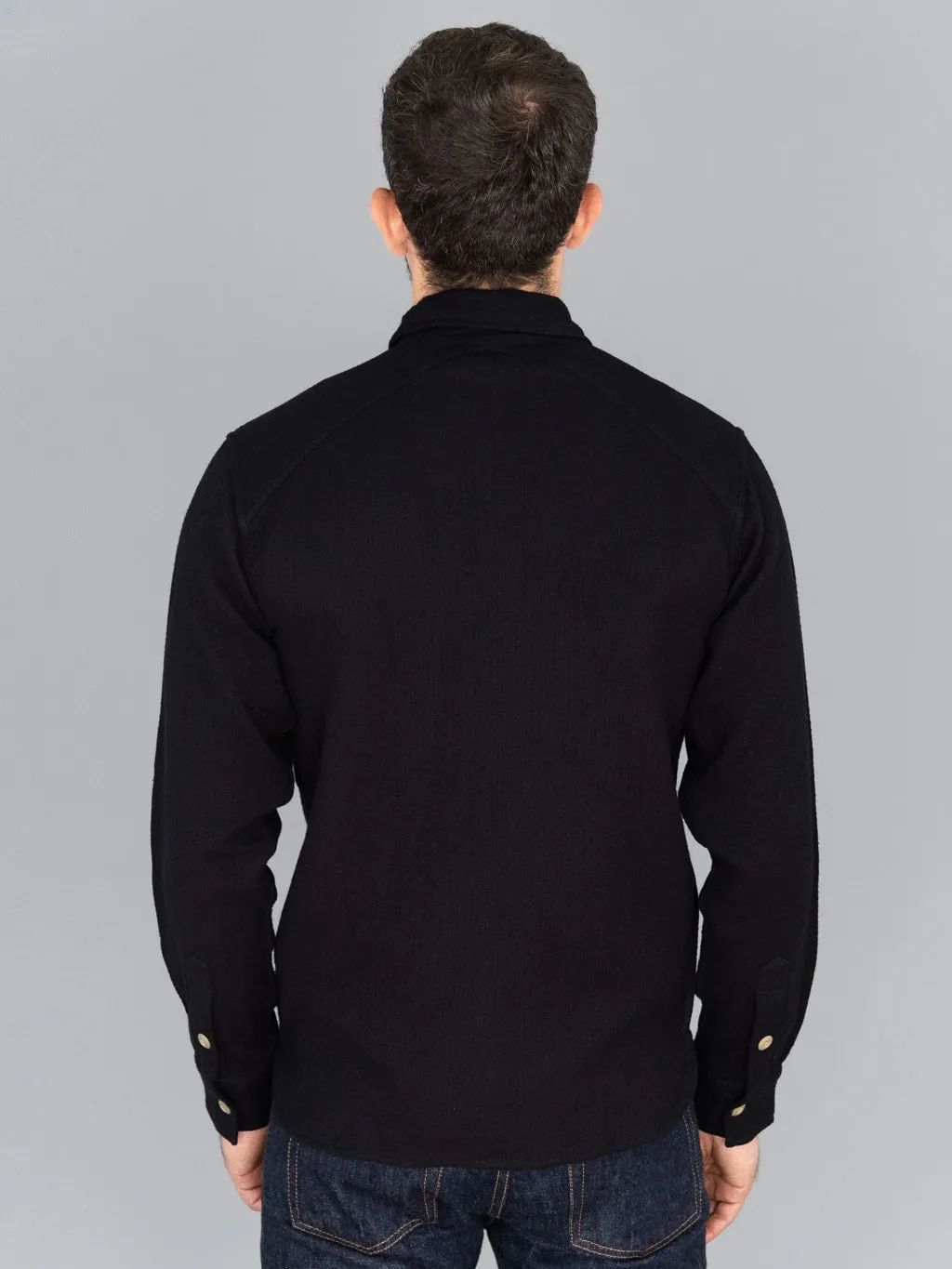 3sixteen CPO Shirt Black Overdye Sashiko