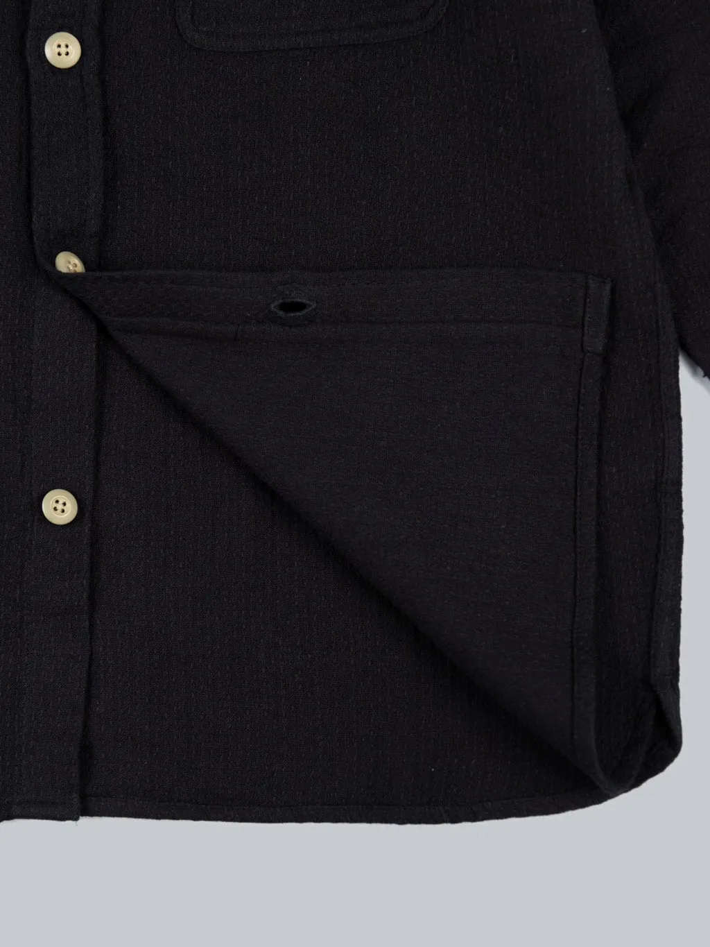 3sixteen CPO Shirt Black Overdye Sashiko