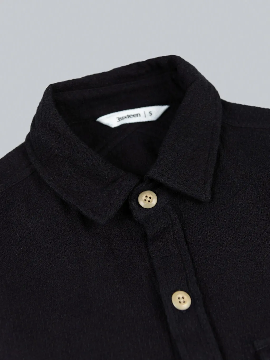 3sixteen CPO Shirt Black Overdye Sashiko