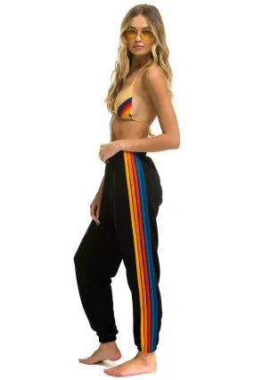 5 STRIPE SWEATPANTS - BLACK 2