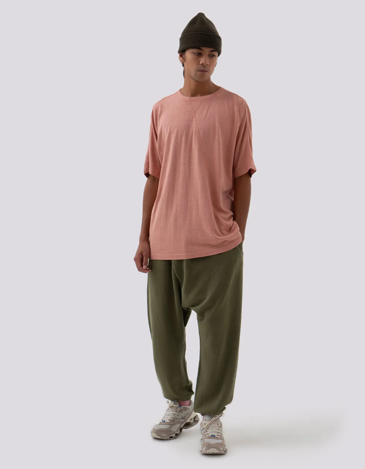 5003 Kesagiri Hemp Low Sweatpants Olive OG-107F