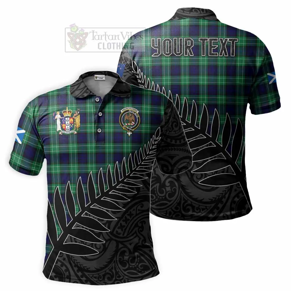 Abercrombie Crest Tartan Polo Shirt with New Zealand Silver Fern Half Style