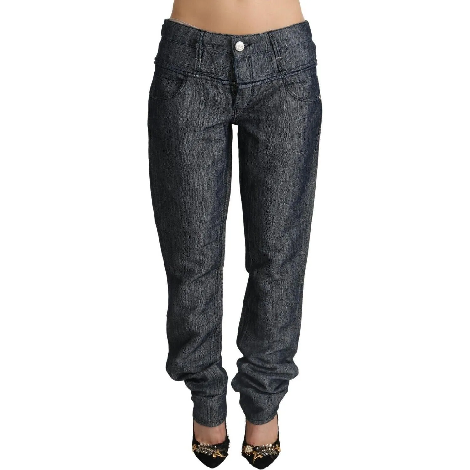 Acht Elegant Mid Waist Straight Cut Denim