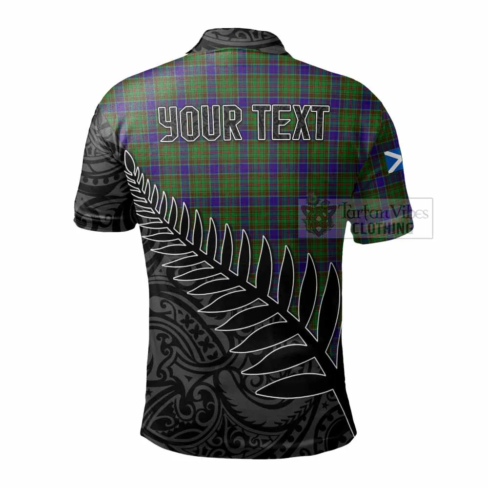 Adam Crest Tartan Polo Shirt with New Zealand Silver Fern Half Style