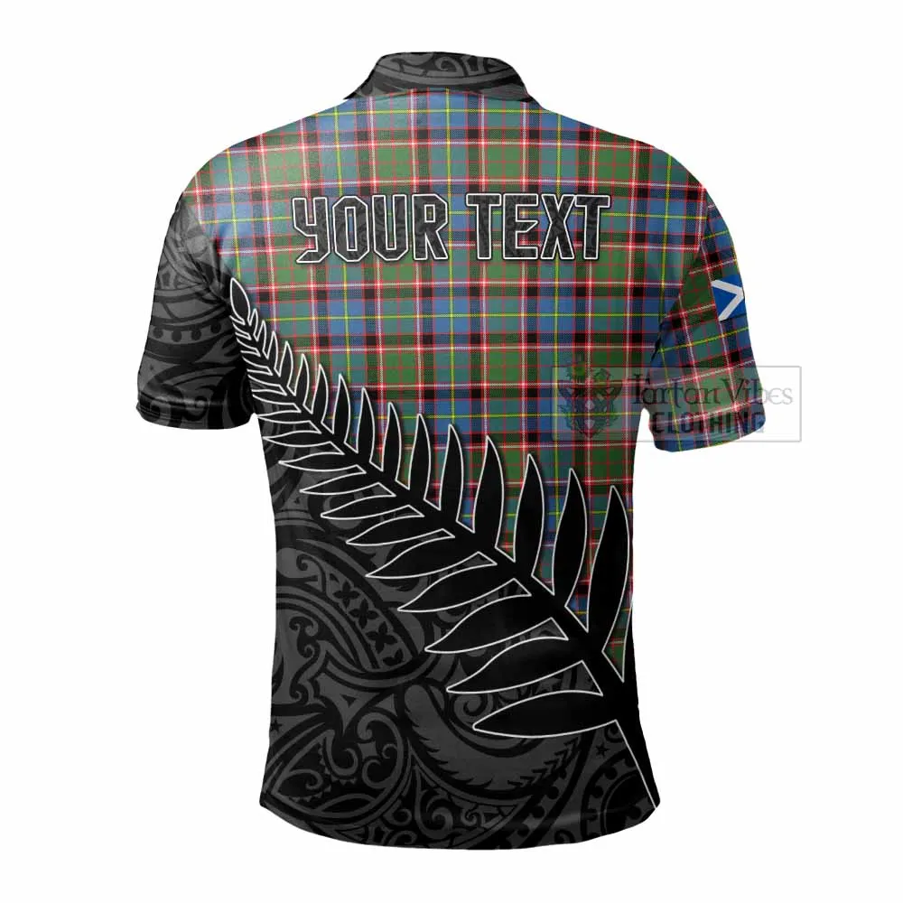 Aikenhead Crest Tartan Polo Shirt with New Zealand Silver Fern Half Style