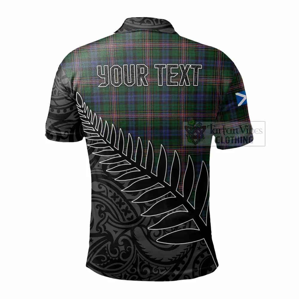 Allison Crest Tartan Polo Shirt with New Zealand Silver Fern Half Style