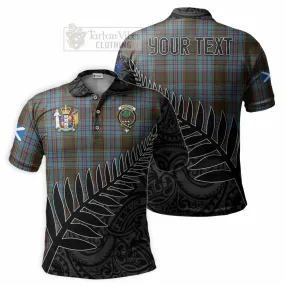 Anderson Crest Tartan Polo Shirt with New Zealand Silver Fern Half Style