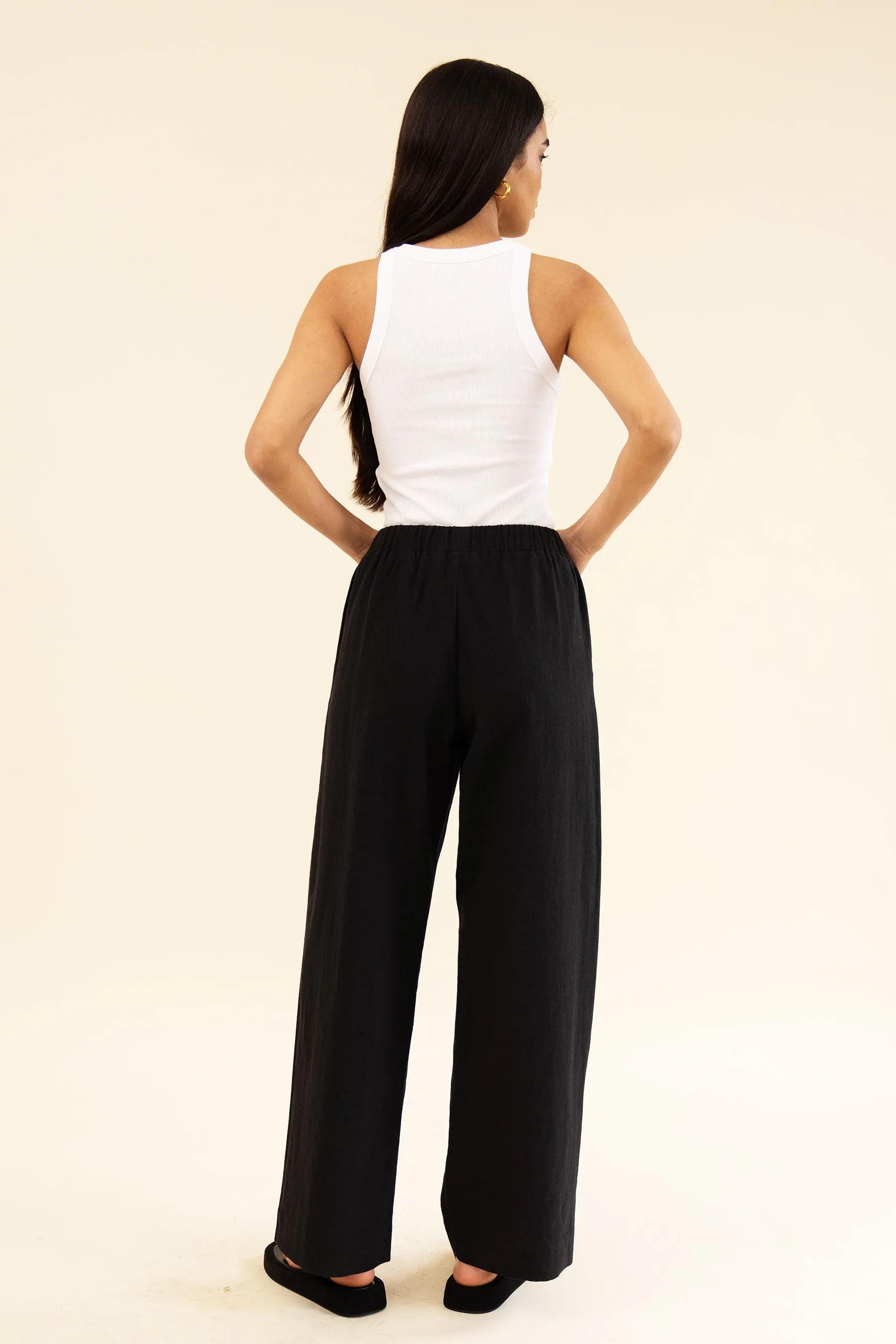 APARTMENT PANT - LINEN NOIR