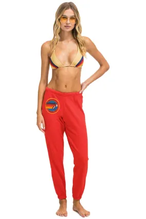 AVIATOR NATION MALIBU SWEATPANT - RED