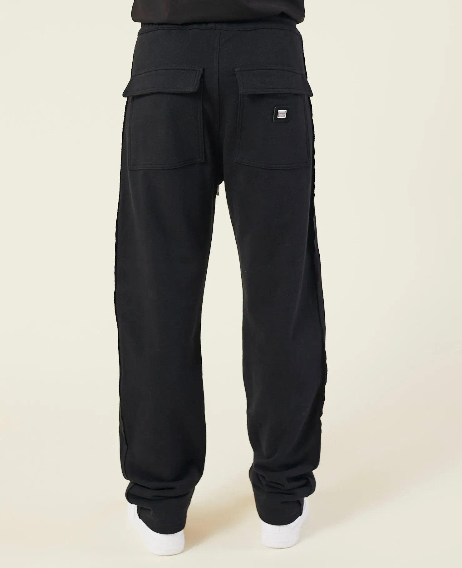 BAGGY LOOPBACK COTTON-JERSEY TRACK PANTS