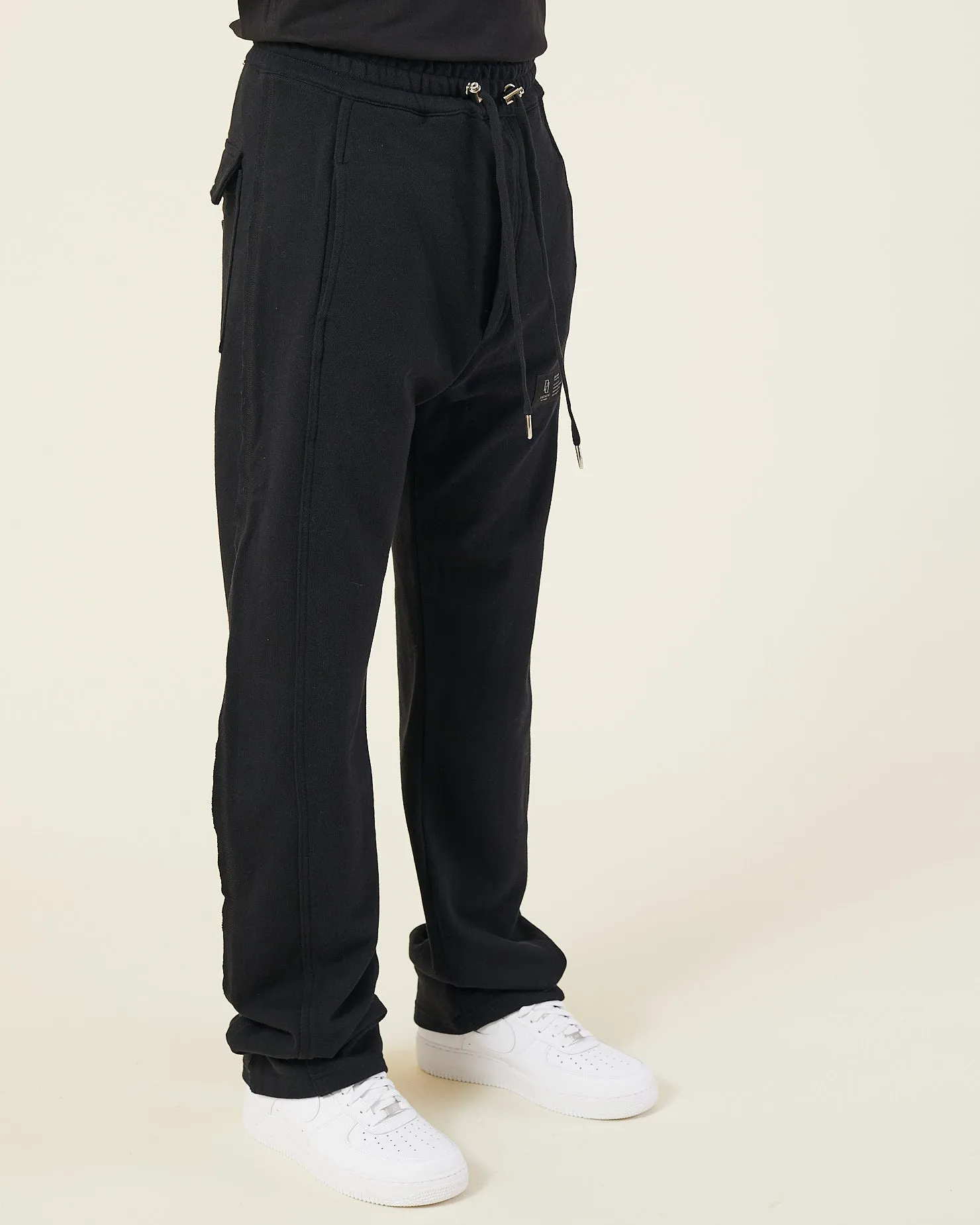 BAGGY LOOPBACK COTTON-JERSEY TRACK PANTS