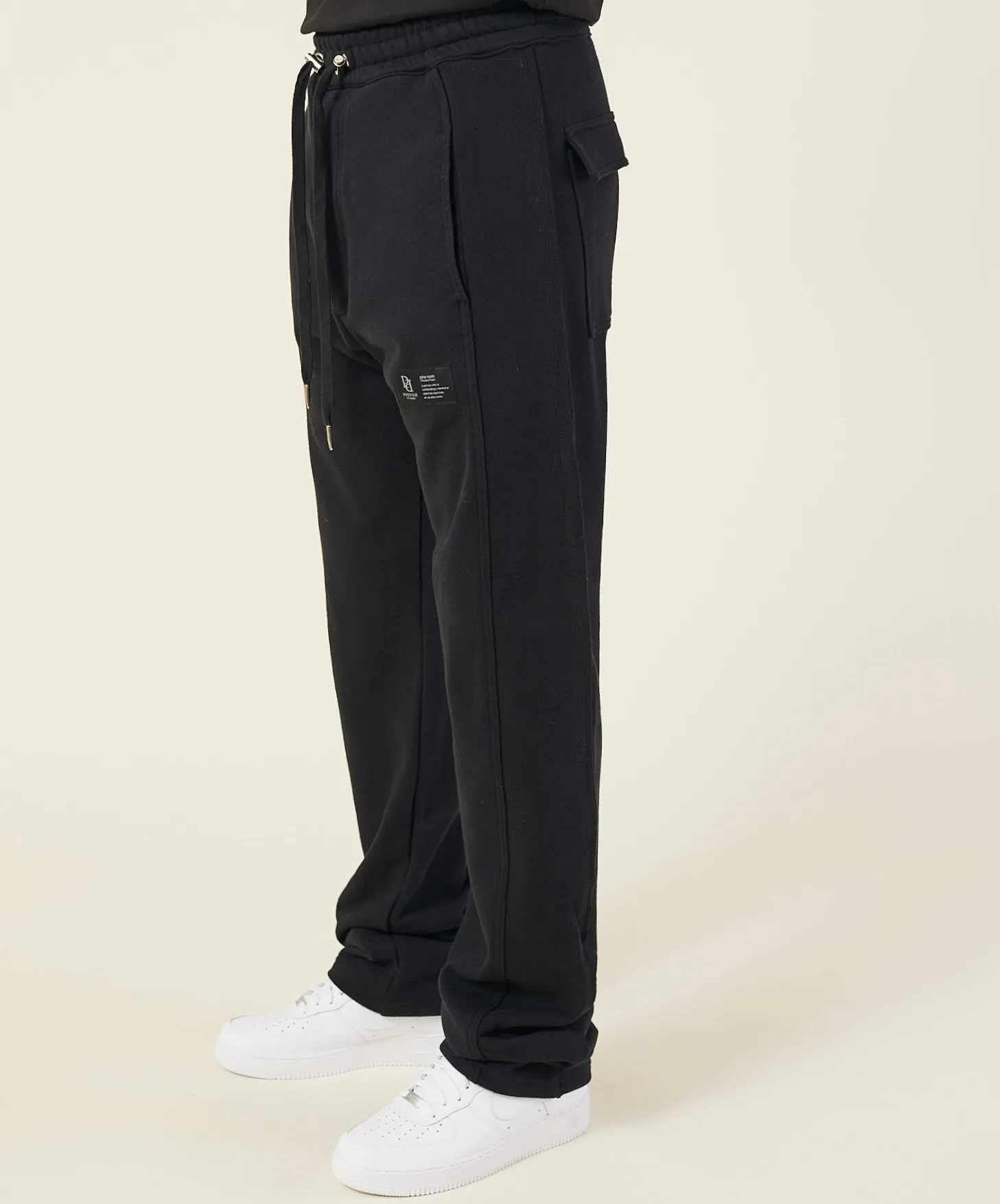 BAGGY LOOPBACK COTTON-JERSEY TRACK PANTS