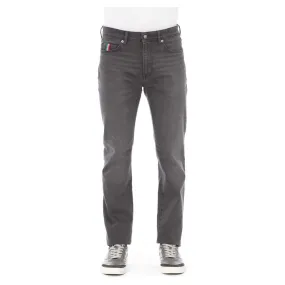 Baldinini Trend Gray Cotton Men Jeans