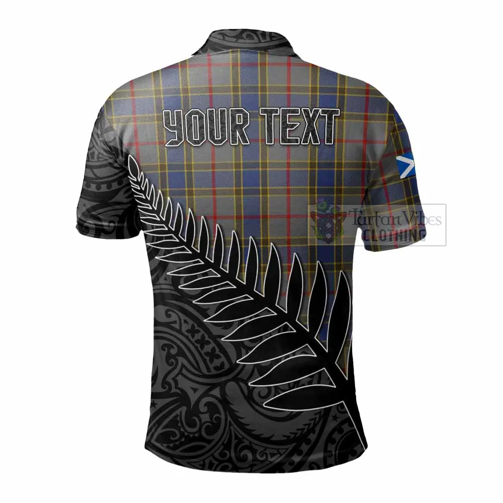 Balfour Crest Tartan Polo Shirt with New Zealand Silver Fern Half Style