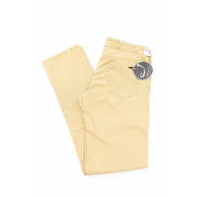 Beige Cotton Men Jean