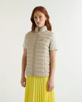 Beige Grenada stretch sleeveless puffer jacket