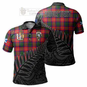 Belshes (Belsches) Crest Tartan Polo Shirt with New Zealand Silver Fern Half Style