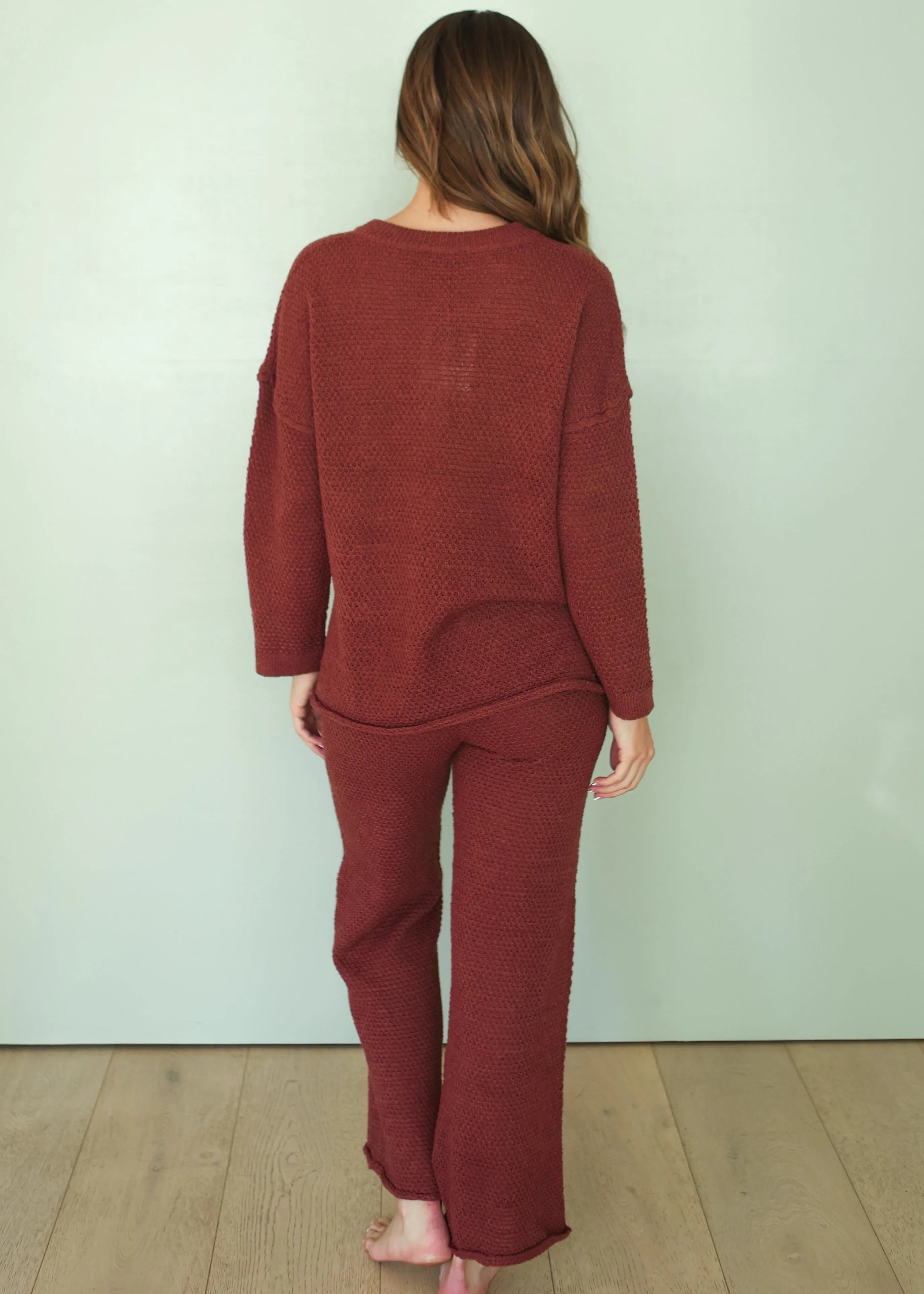 Better Together Burgundy Knit Set