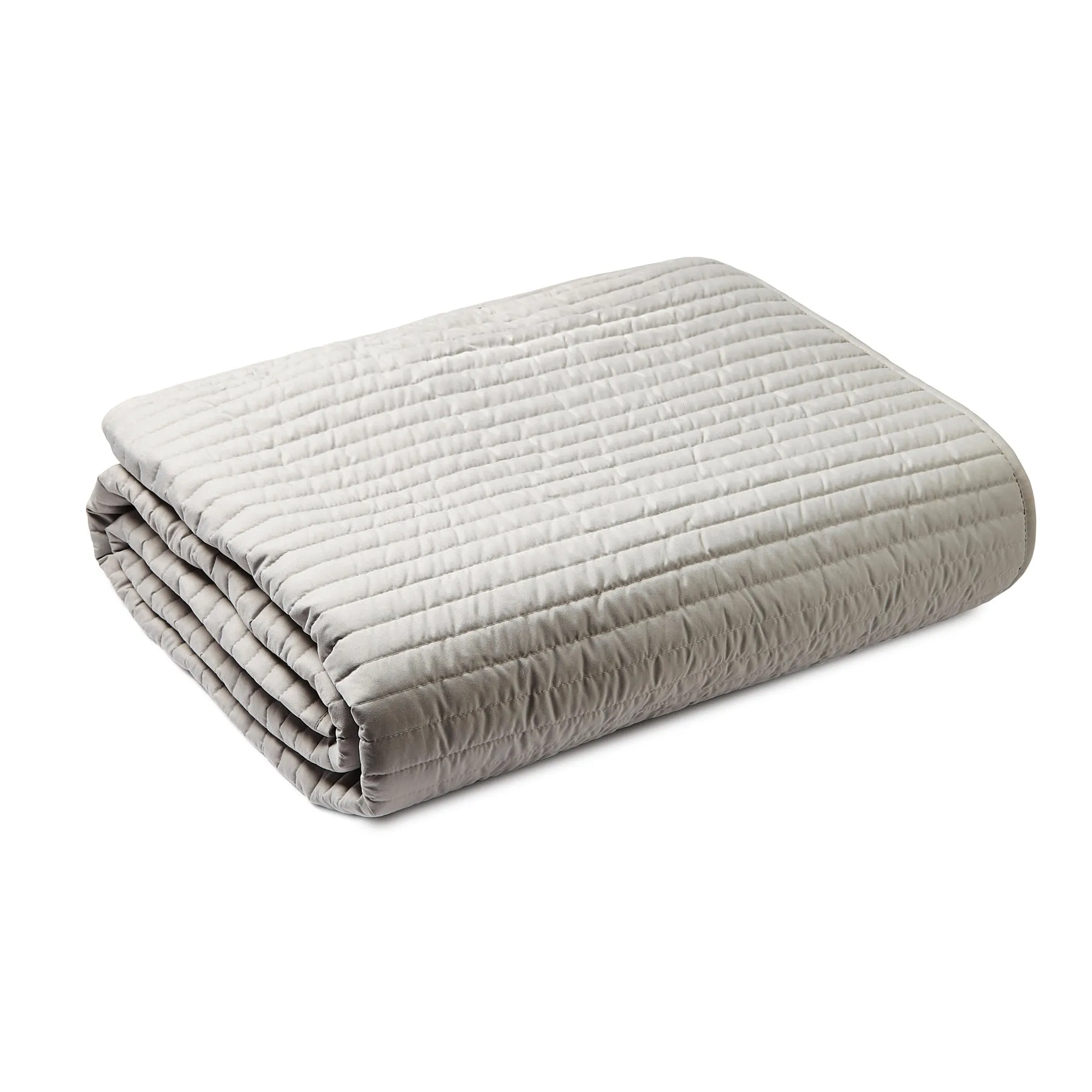 Bianca Silver Quilted Lines Bedspread (220cm x 230cm)