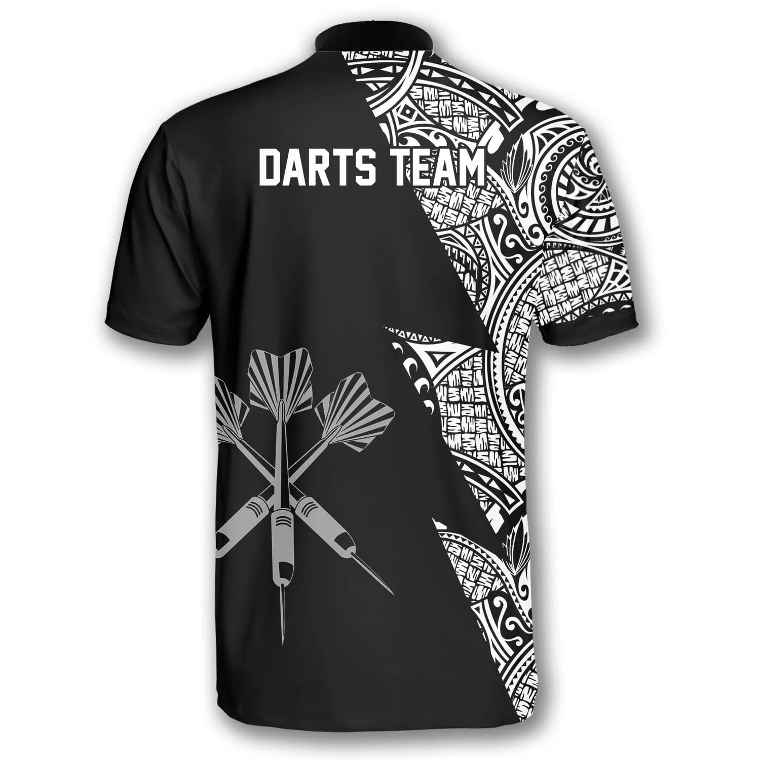 Black White Tribal Custom Darts Jerseys For Men, Gift for Dart Lovers