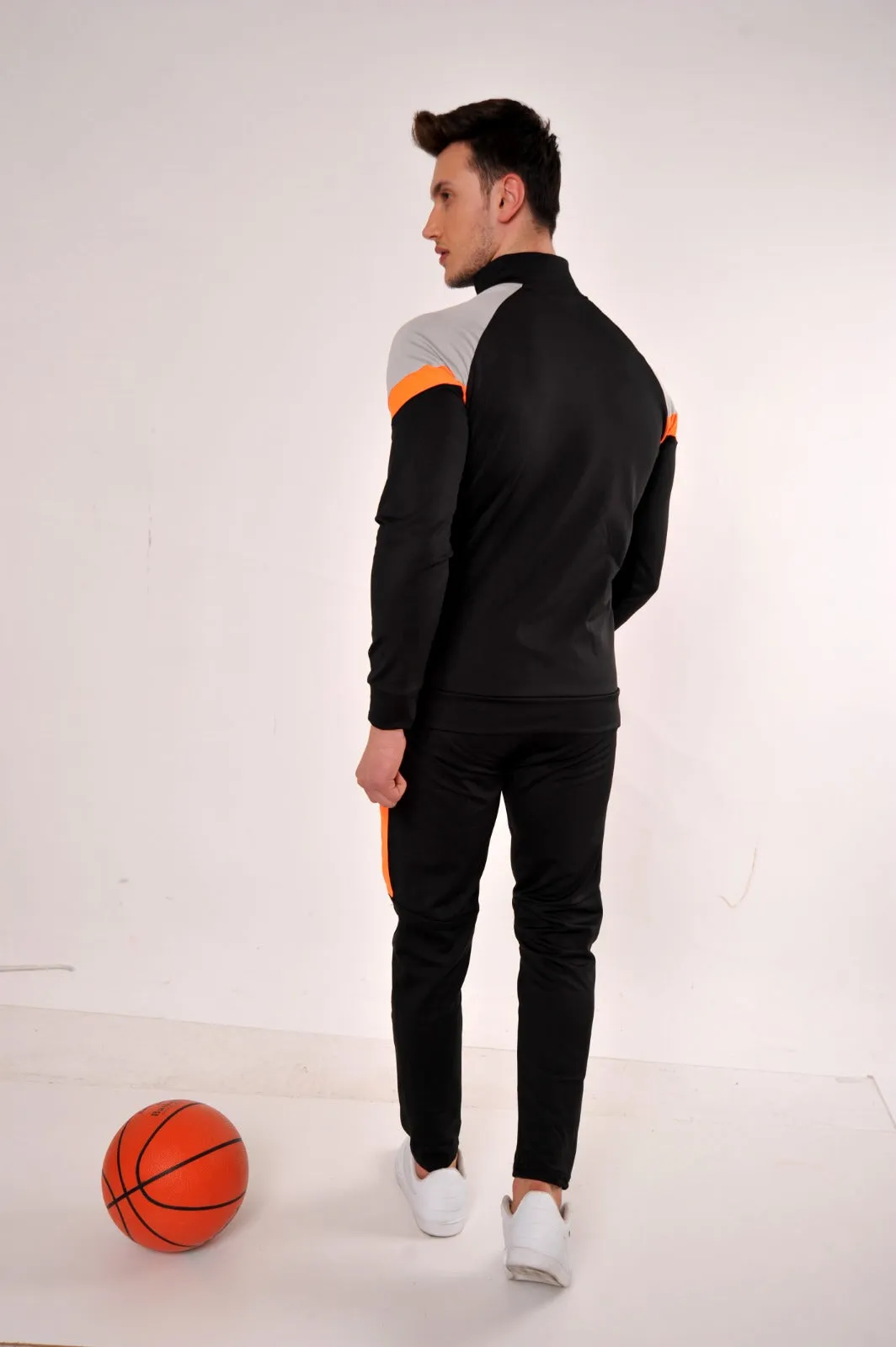 Black with Orange Gradient Tracksuit Set (2pcs)