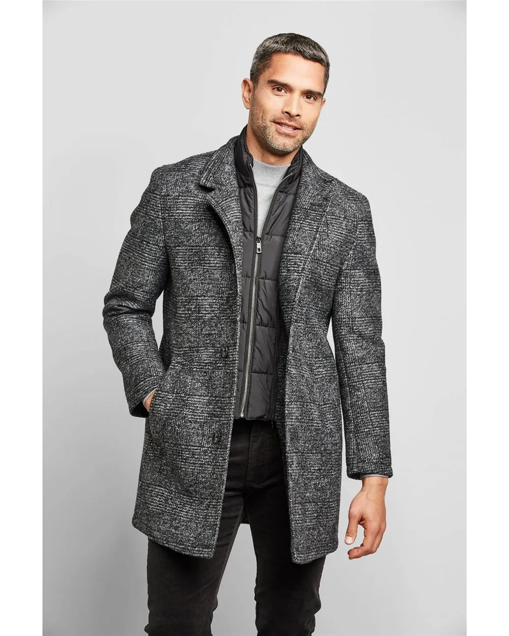 Bugatti - Italian Micro Weave Flexcity Coat, Grey