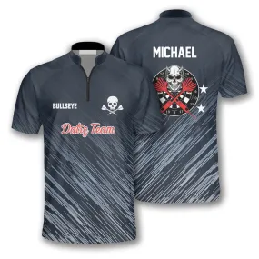 BullEye Silver Meteors Custom Darts Jerseys for Men, Idea Gift for Dart Lovers