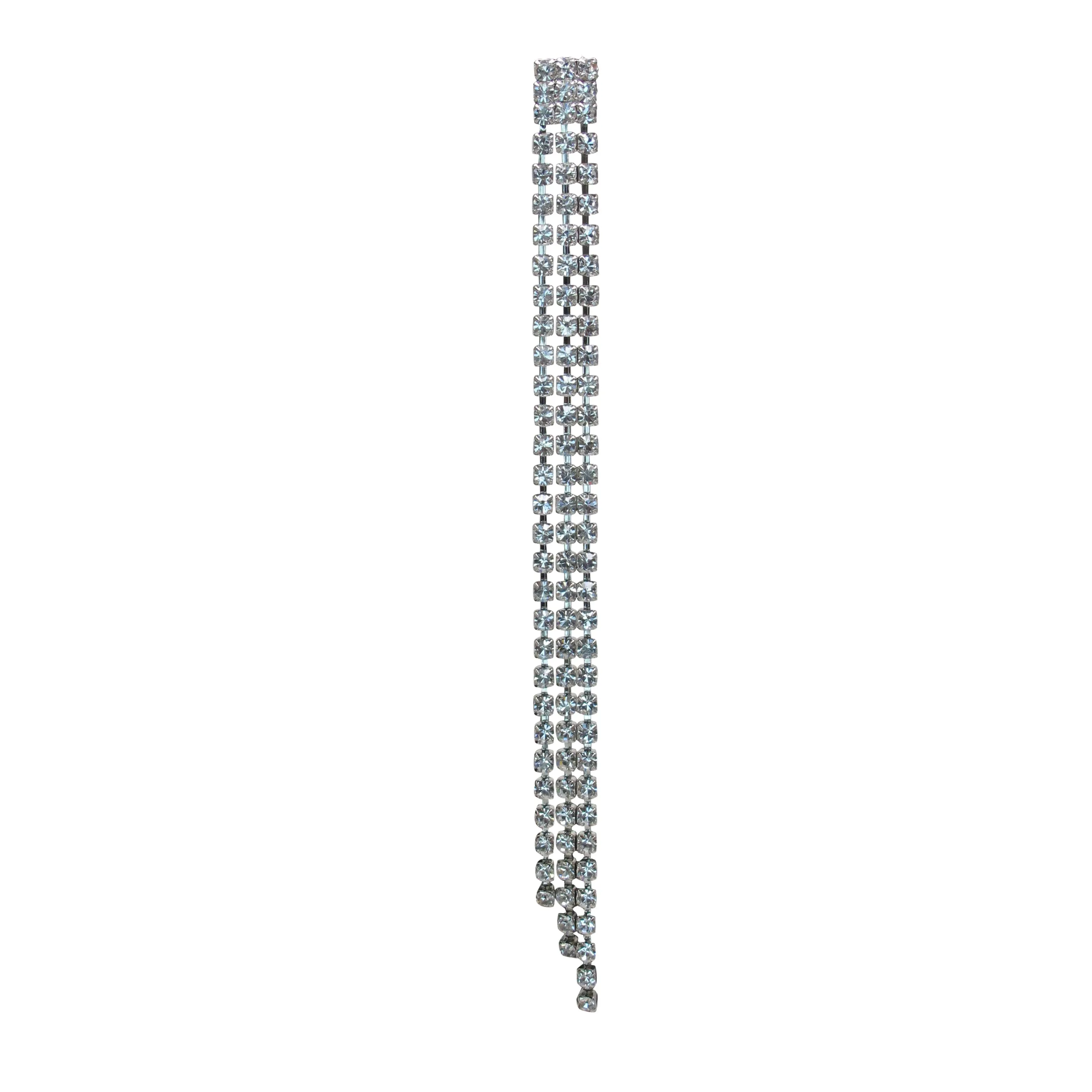 C Major Crystal Chain Earrings - Single