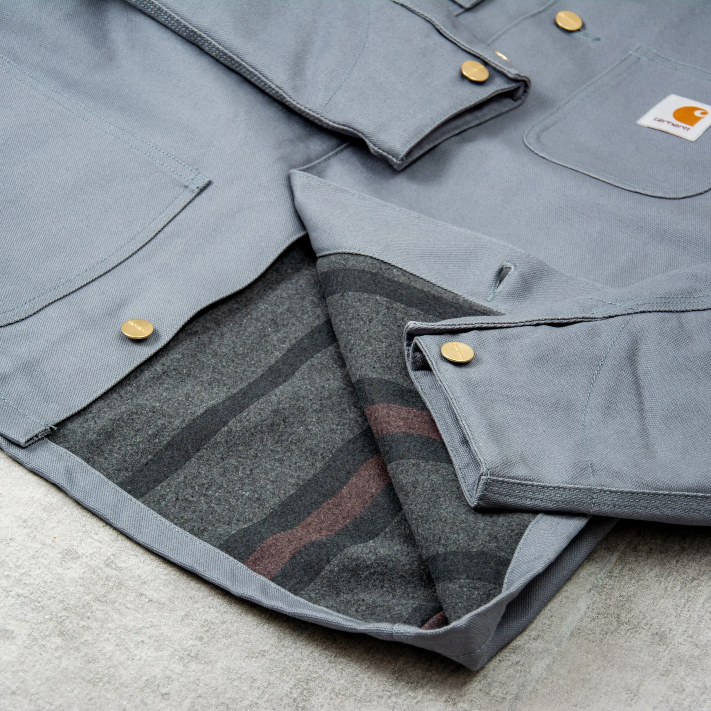 Carhartt WIP Michigan Lined Chore Coat - Dove Grey / Black Rigid