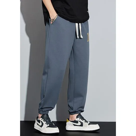 Casual Tapered Knitted Letter Sweatpant