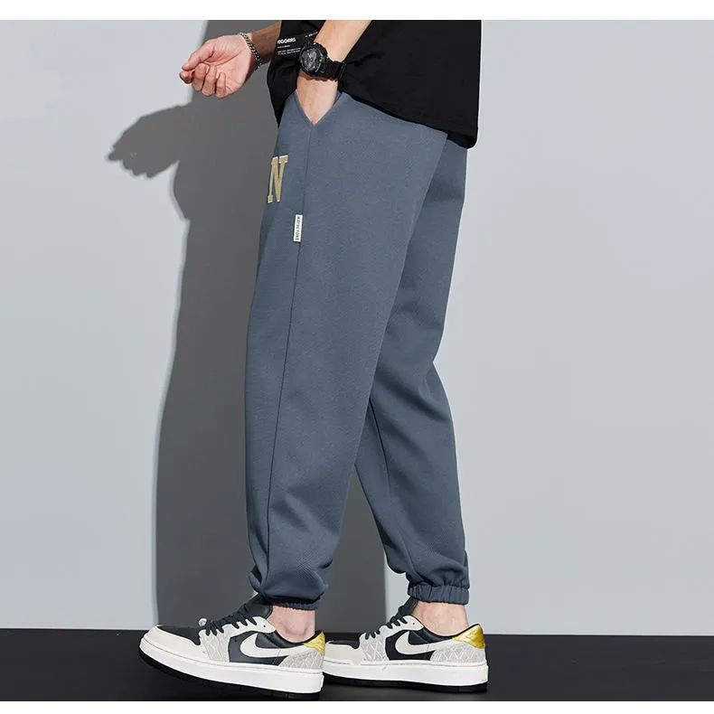 Casual Tapered Knitted Letter Sweatpant