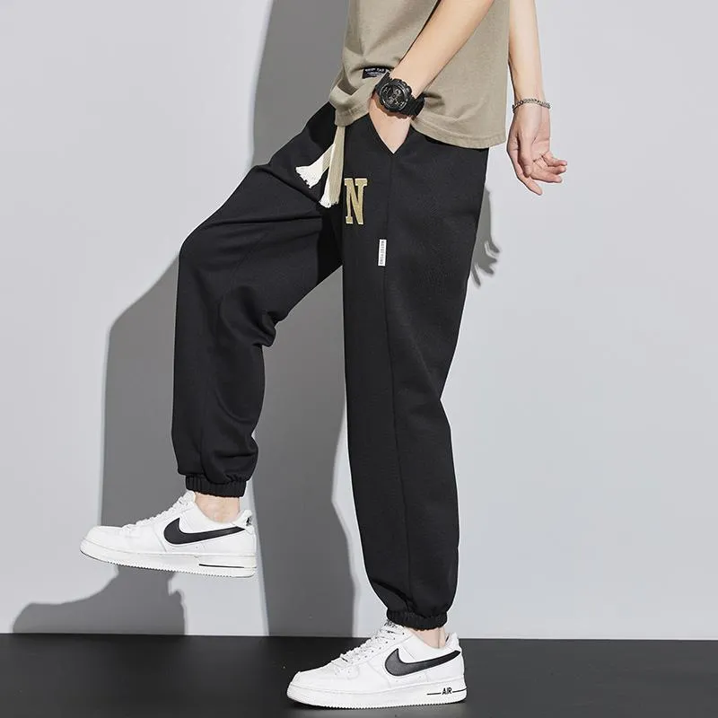 Casual Tapered Knitted Letter Sweatpant