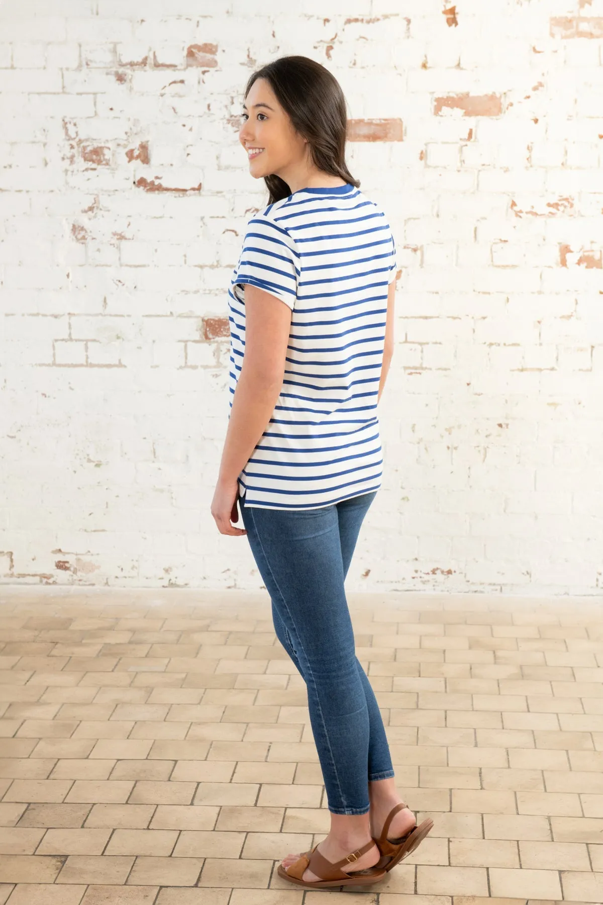 Causeway Tee - Indigo Stripe