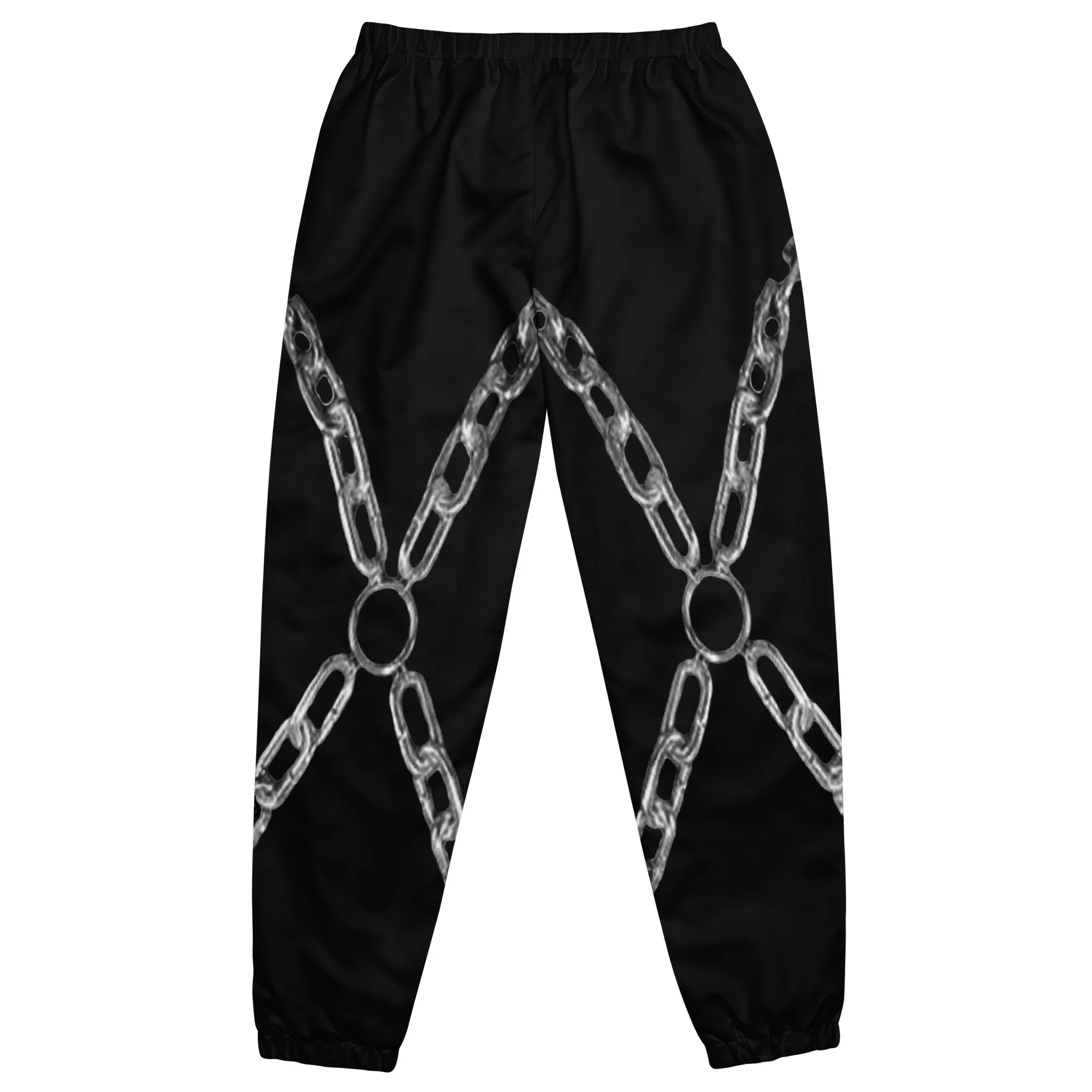 Chain Harness Black Track Pants