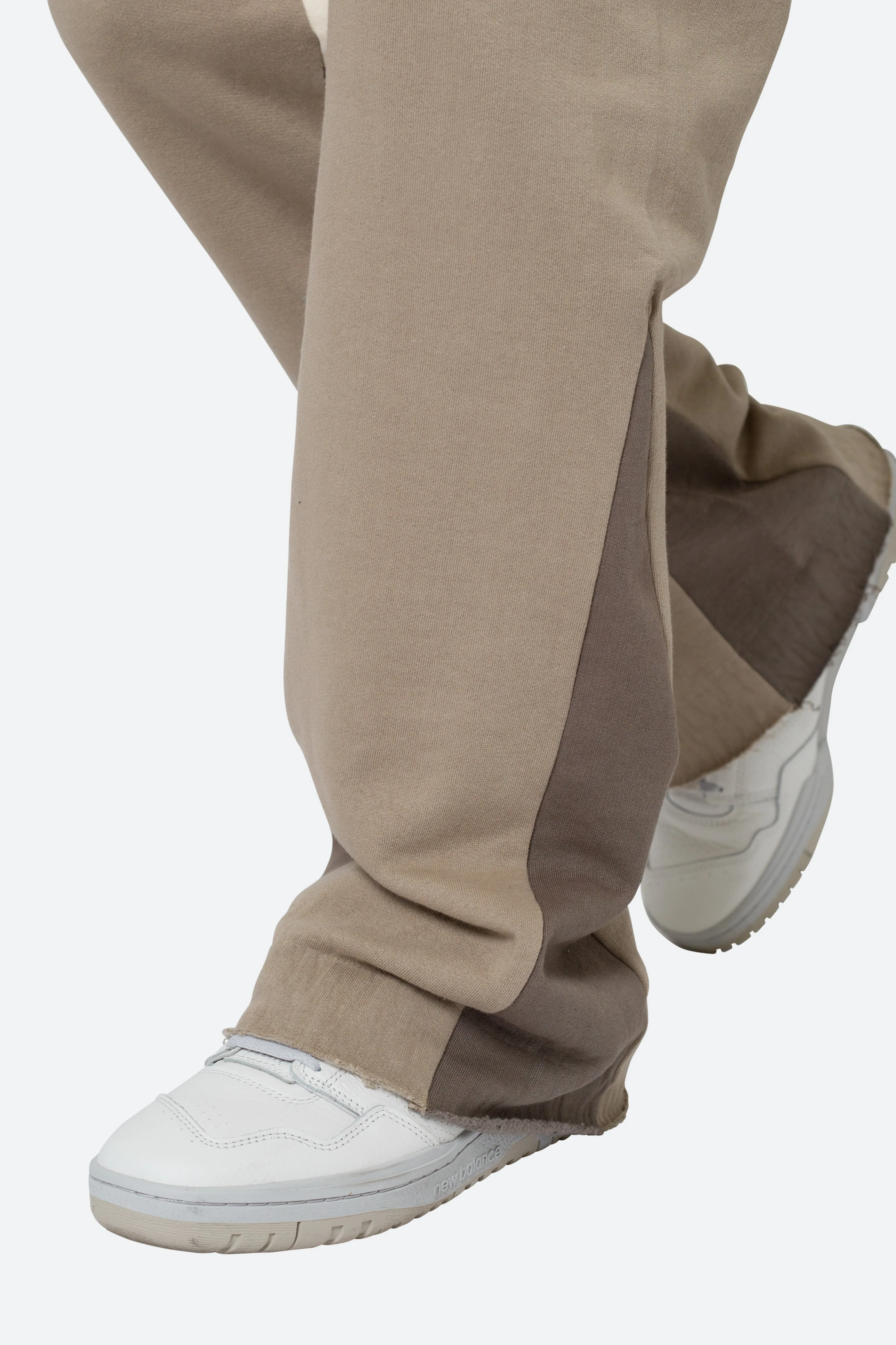 Contrast Bootcut Sweatpants - Earth