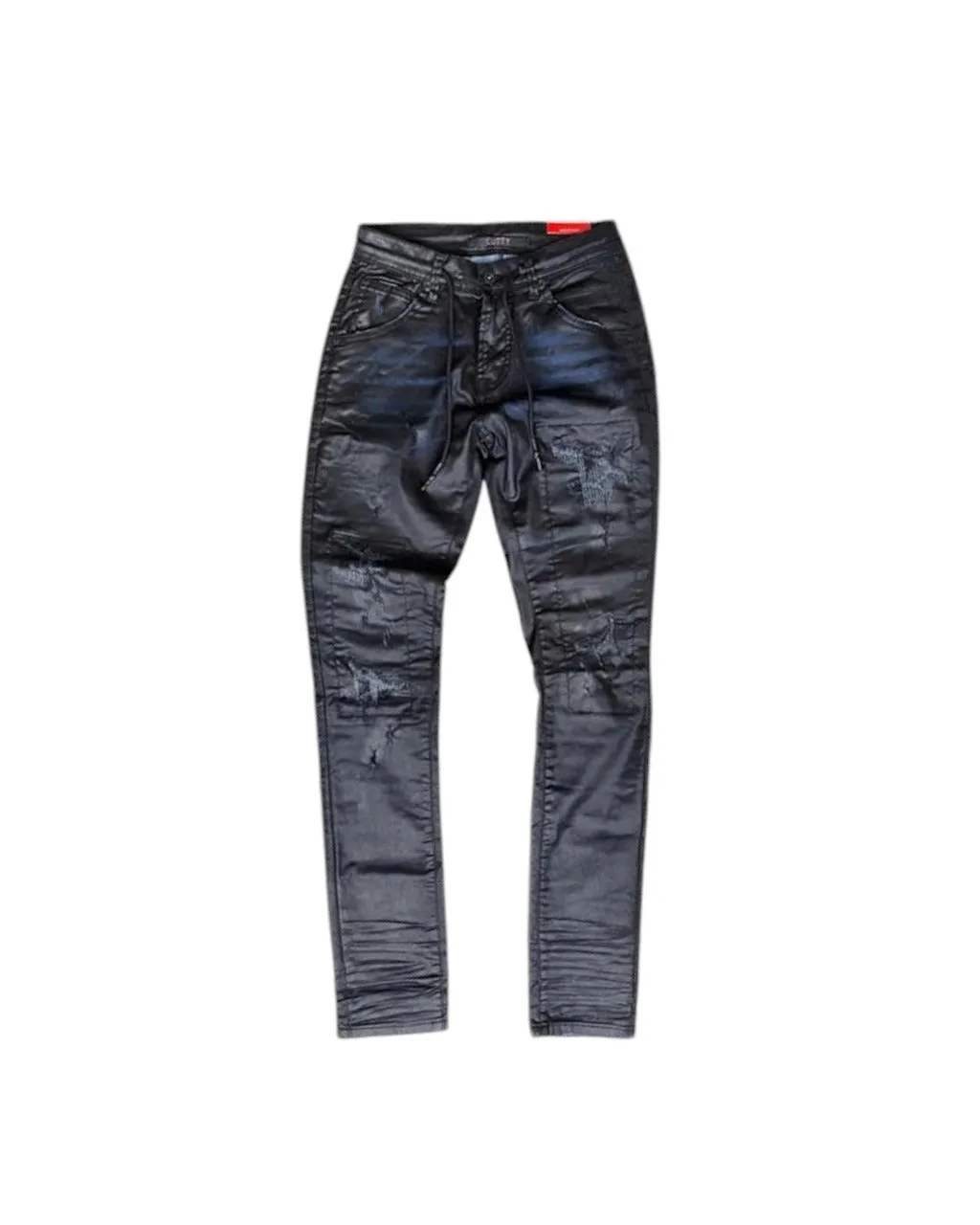 Cutty Fabian Men's Blue Black Wax Jeans