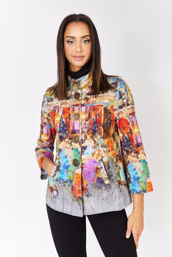 Dance Party High Collar Coat