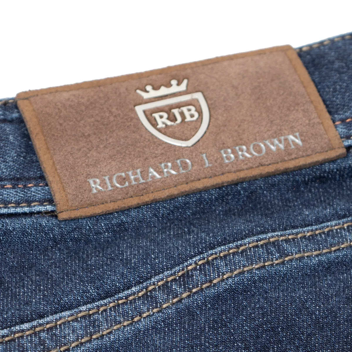 Dark Blue Wash Denim 'Milano' Regular Fit Jeans