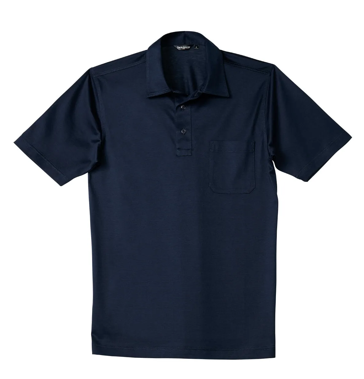 David August Mercerized Cotton Polo Navy