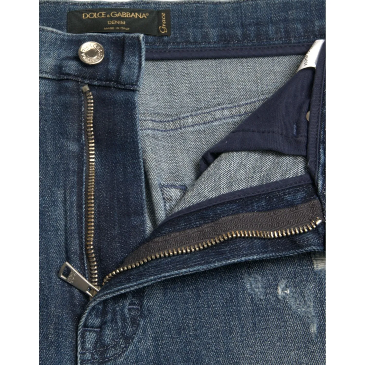 Dolce & Gabbana Elegant High Waist Stretch Denim Jeans