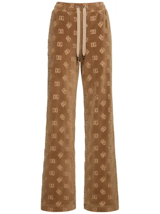 Dolce&amp;Gabbana   Monogram chenille sweatpants 