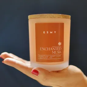 ESMY Soy Wax Scented Candle | Enchanted Musk | 30 Hours Burn Time | Non-Toxic, Long-Lasting, Premium Scented Candle for Home Decor, Gifting & Aromatherapy