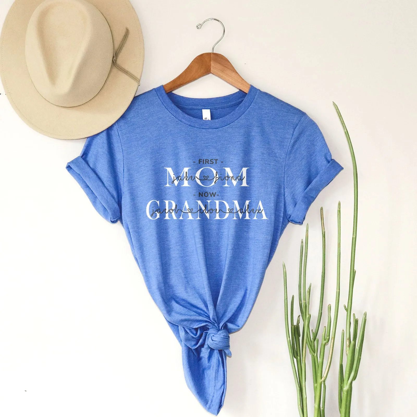 First Mom | Now Grandma Personalized Tee