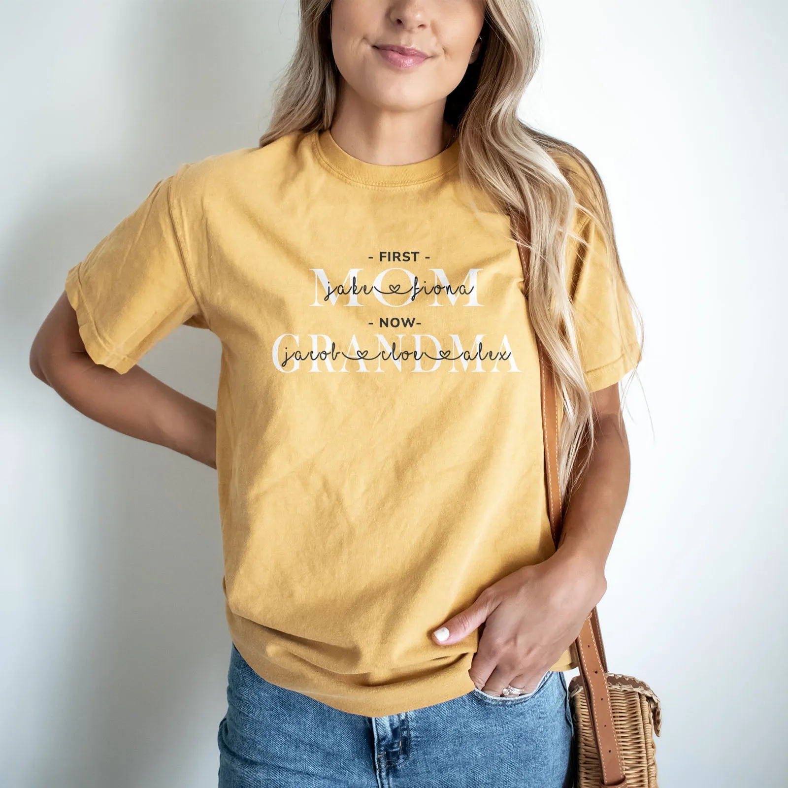 First Mom | Now Grandma Personalized Tee