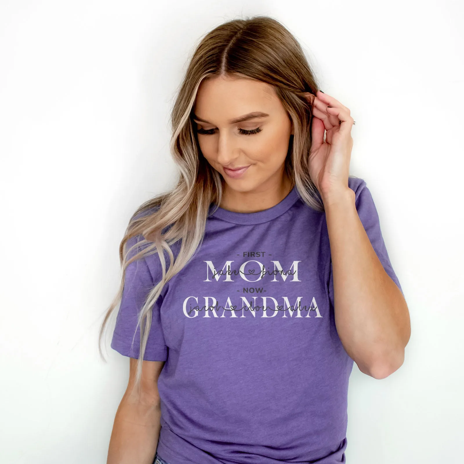 First Mom | Now Grandma Personalized Tee