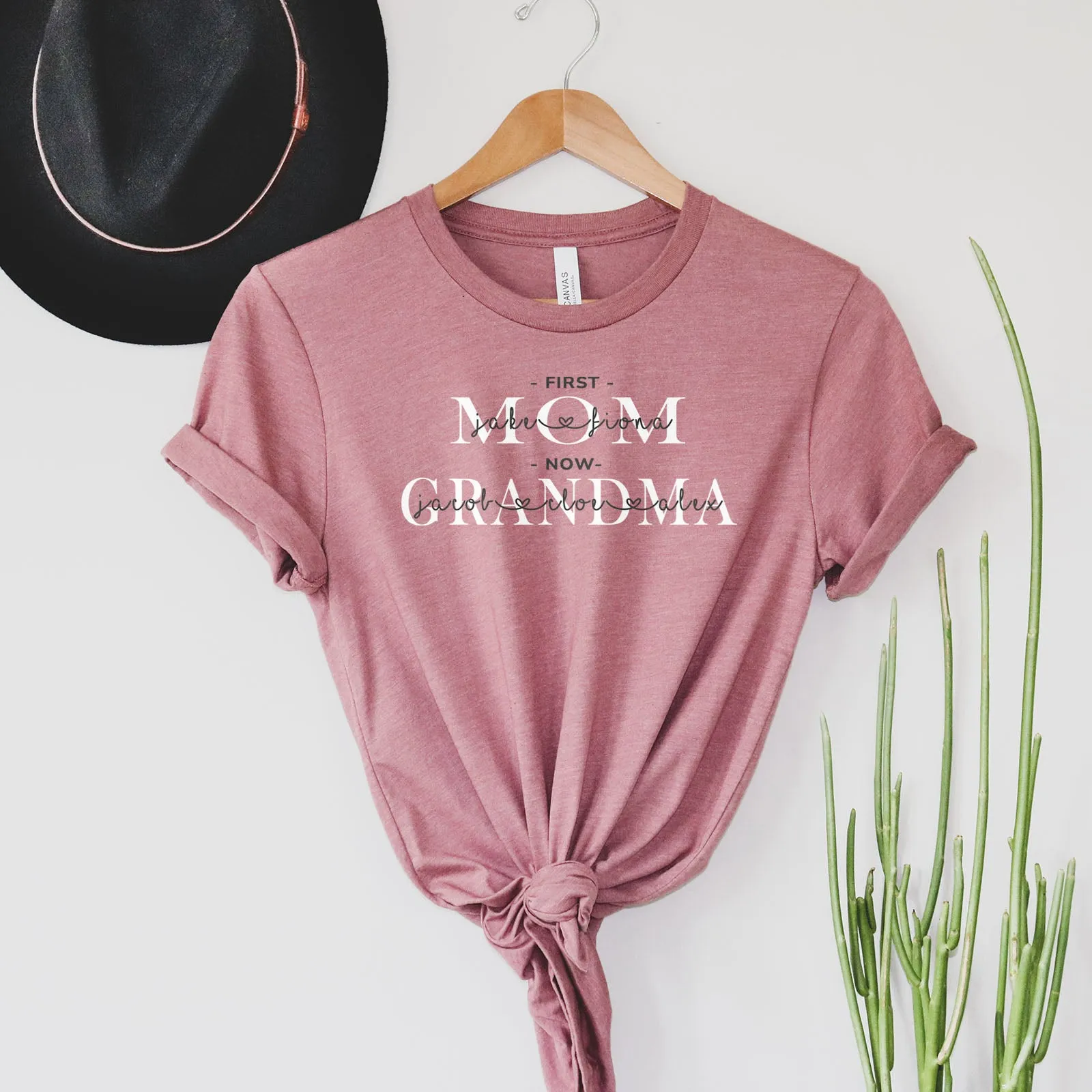 First Mom | Now Grandma Personalized Tee