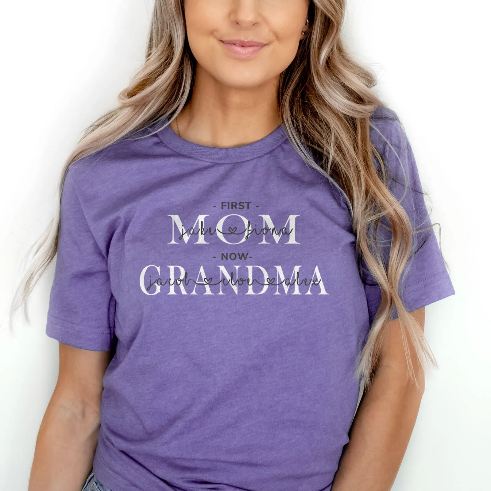 First Mom | Now Grandma Personalized Tee