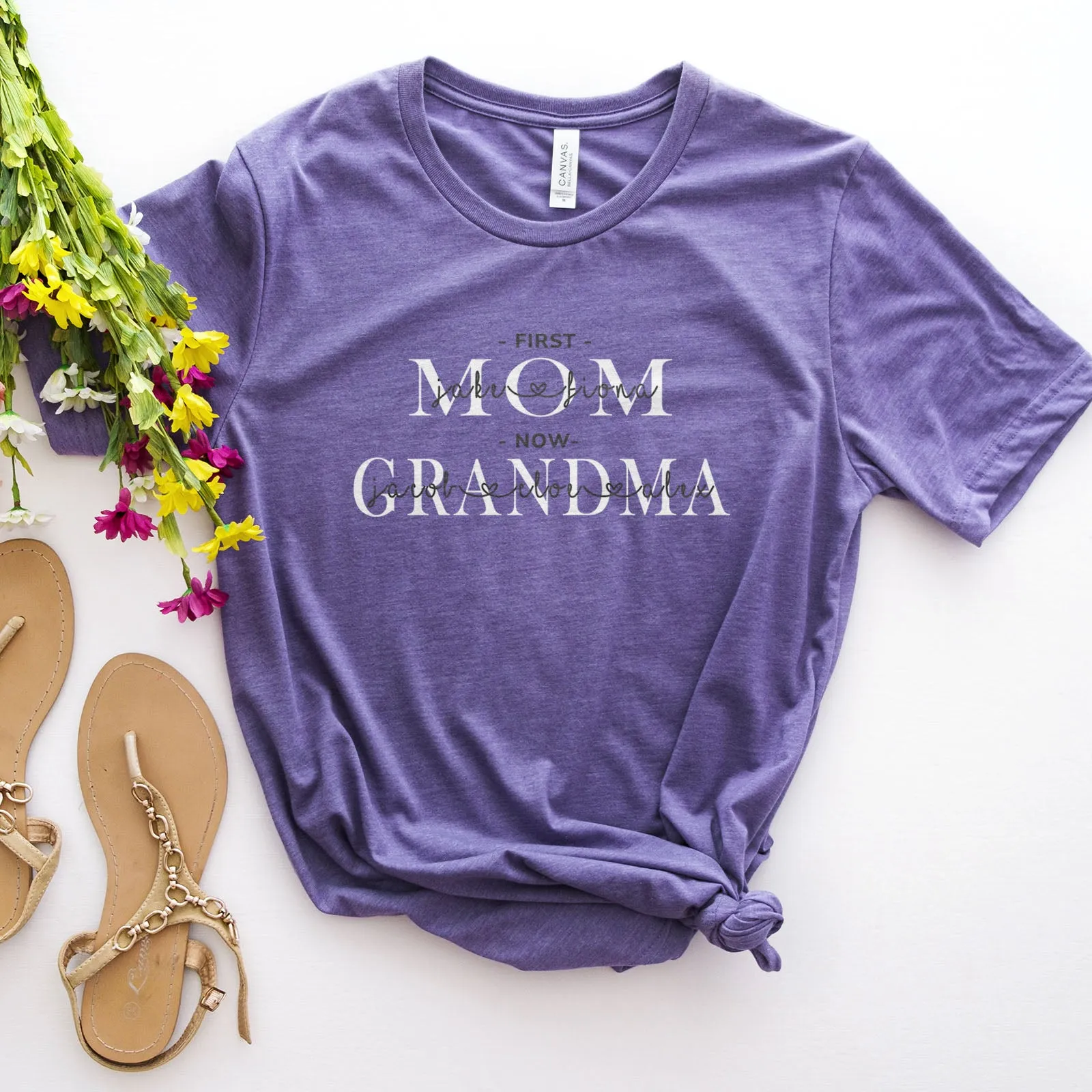 First Mom | Now Grandma Personalized Tee