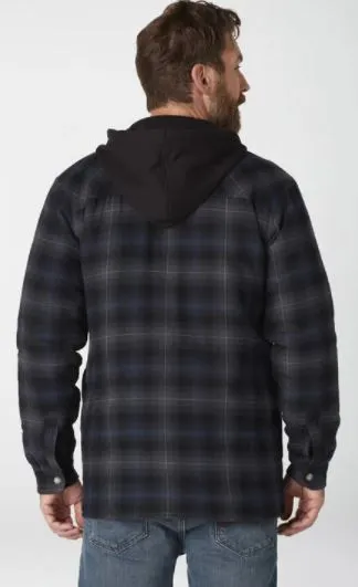 Fleece Hooded Flannel Shirt Jacket w/ Hydroshield