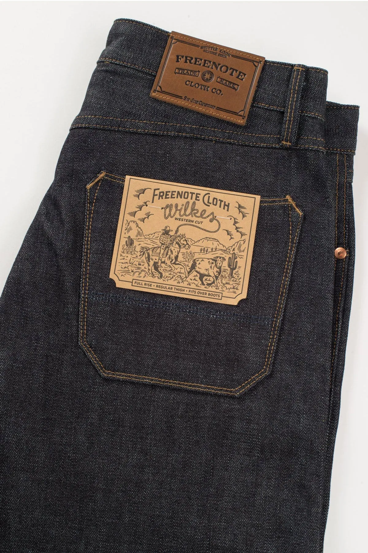 Freenote Cloth - Wilkes 14.25 ounce Broken Twill Japanese Denim Western Fit